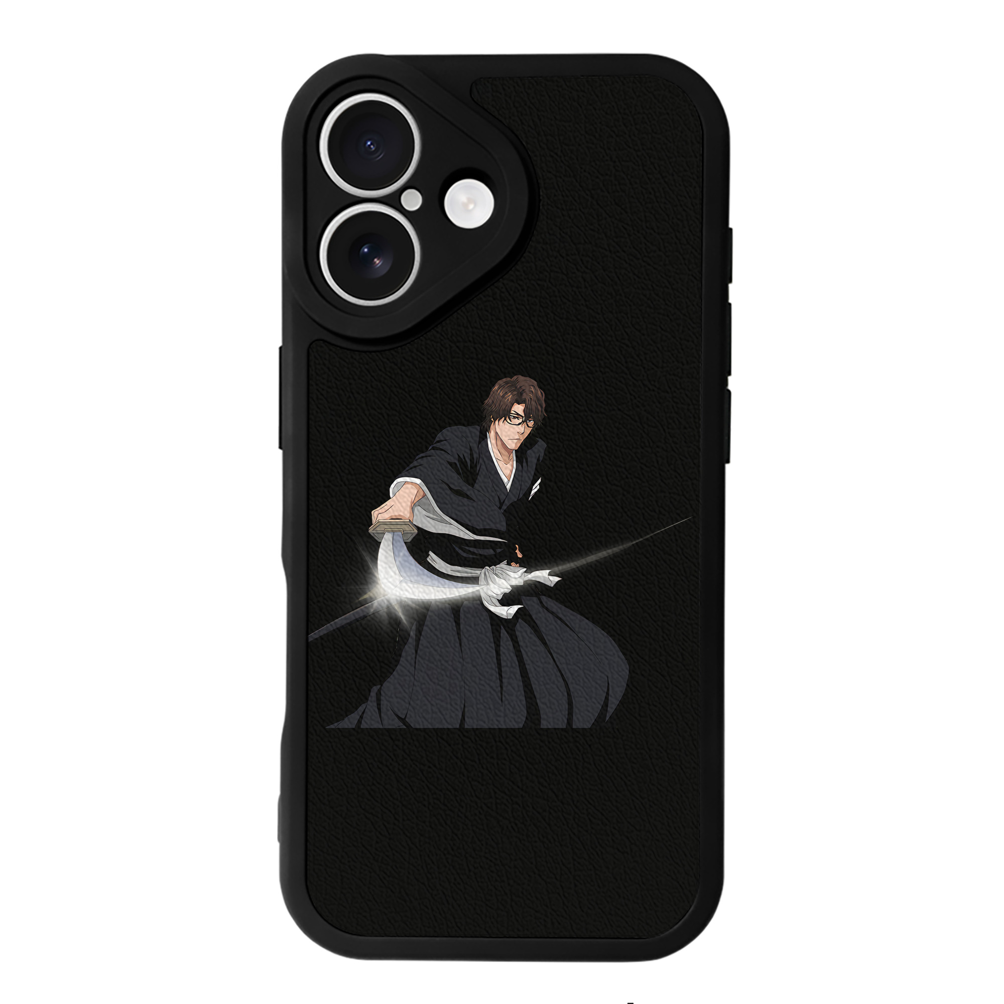 （画像用） ブリーチ 藍染 惣右介（あいぜん そうすけ） BLEACH Aizen Sousuke 【iPhone 16シリーズ対応】シリコンスマホケース（レザー調） 材質：シリコン
